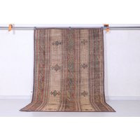 Vintage African Rug 4.9 X 8.2 Feet Nomad - Morocco Handmade Tuareg Mat Reed Hand Woven | Etsy (US)