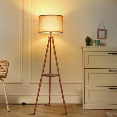 Jodanna 63" Dimmable Tripod Floor Lamp with Remote, Included LED Bulb | Wayfair North America