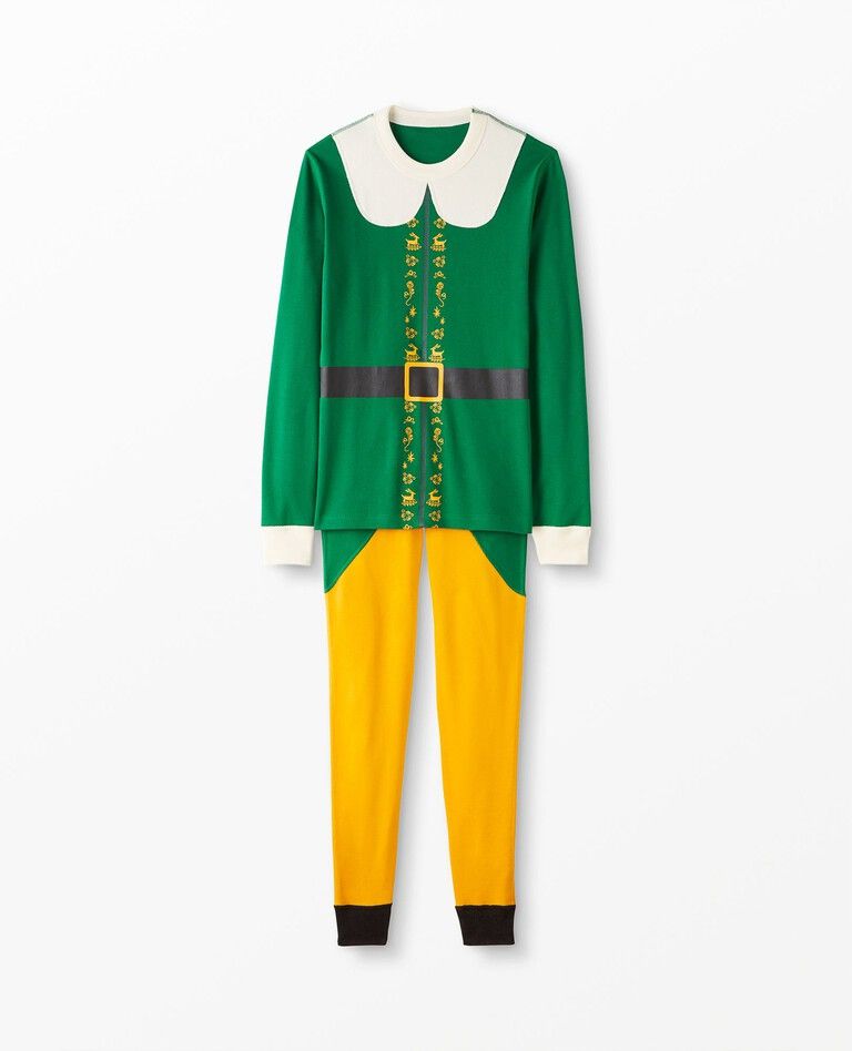 Adult Warner Bros™ Buddy the Elf Costume Long John Pajamas | Hanna Andersson
