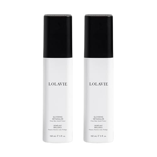 LolaVie Glossing Detangler - 5 oz, 2 Pack - Delivers 15x Softer, Smoother Hair & 99% Reduction in Flyaways - 450-Degree Heat Protectant - Color Safe - All Hair Types | Amazon (US)