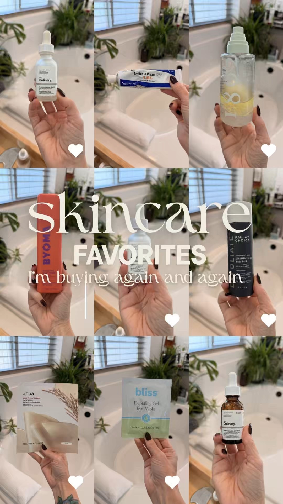 These are products I’m buying over and over again because I love how my skin looks right now! 