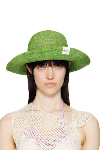 Ruslan Baginskiy - Green Straw Bucket Hat | SSENSE