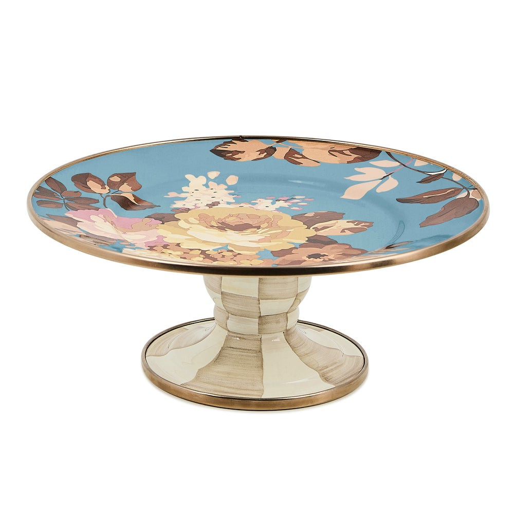 Wild Rose Slate Mini Pedestal Platter | MacKenzie-Childs