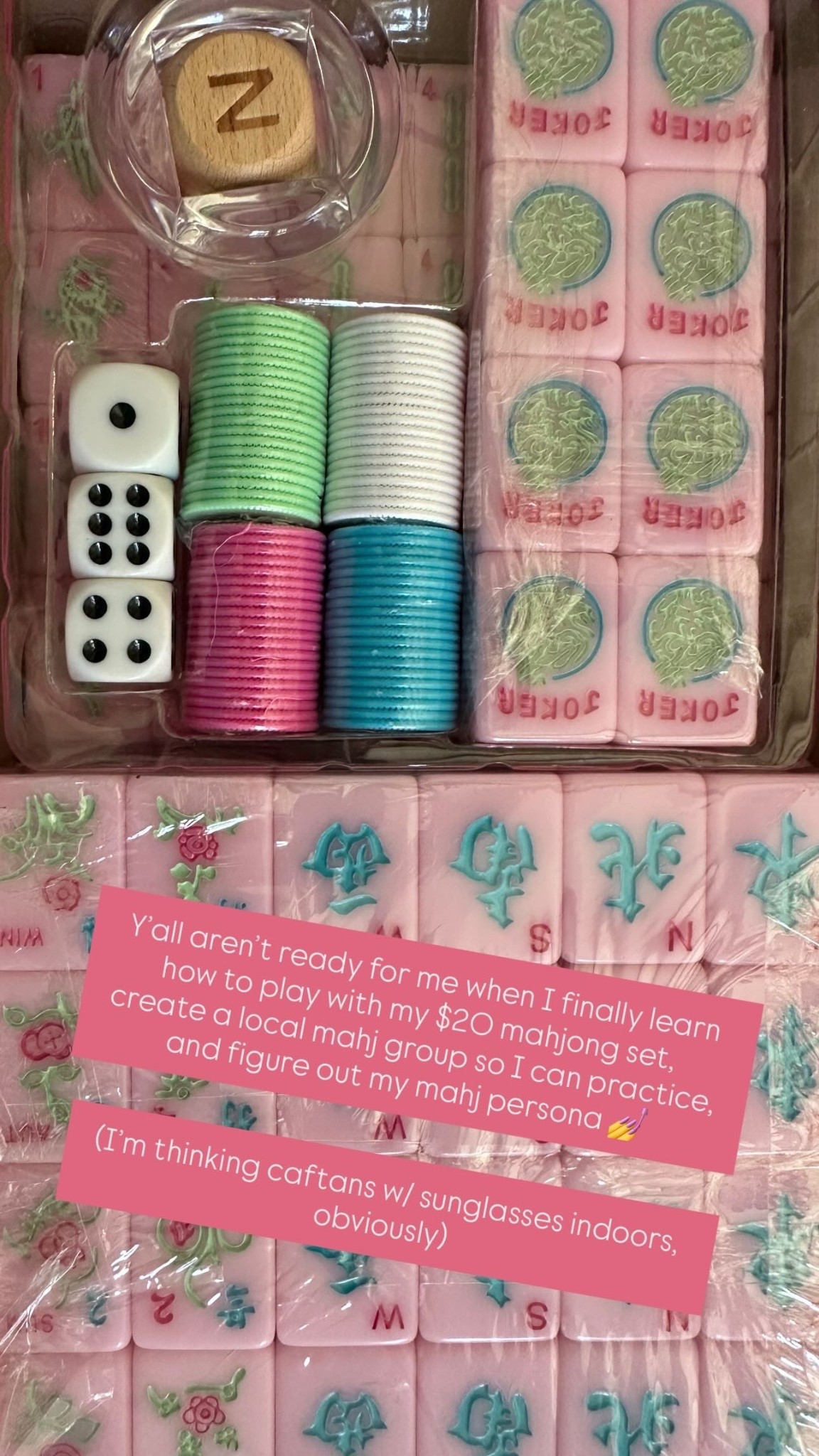 I’m about to make Mahj my new personality but I ain’t no Rockefeller! This $20 set does just the trick to learn on. It’s from Hobby Lobby but I’ve found some more sets to get your hands on  💅

#LTKFindsUnder50 #LTKParties #LTKHome