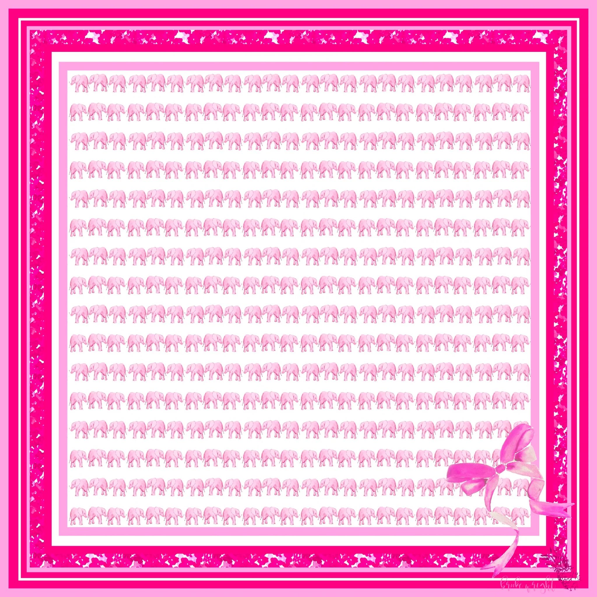 Pink Elephants Scarf | Brooke Wright Designs