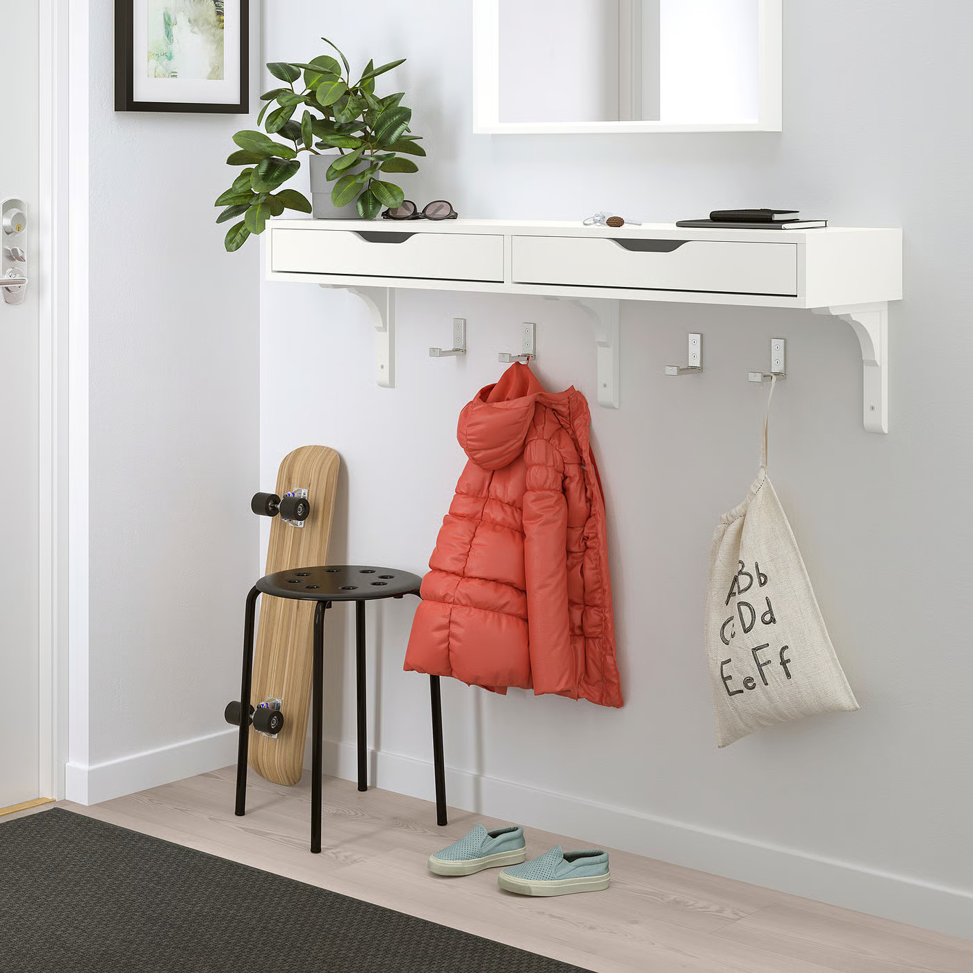 IKEA EKBY ALEX / RAMSHULT wall shelf, white, 46 7/8x11 3/8 | IKEA US