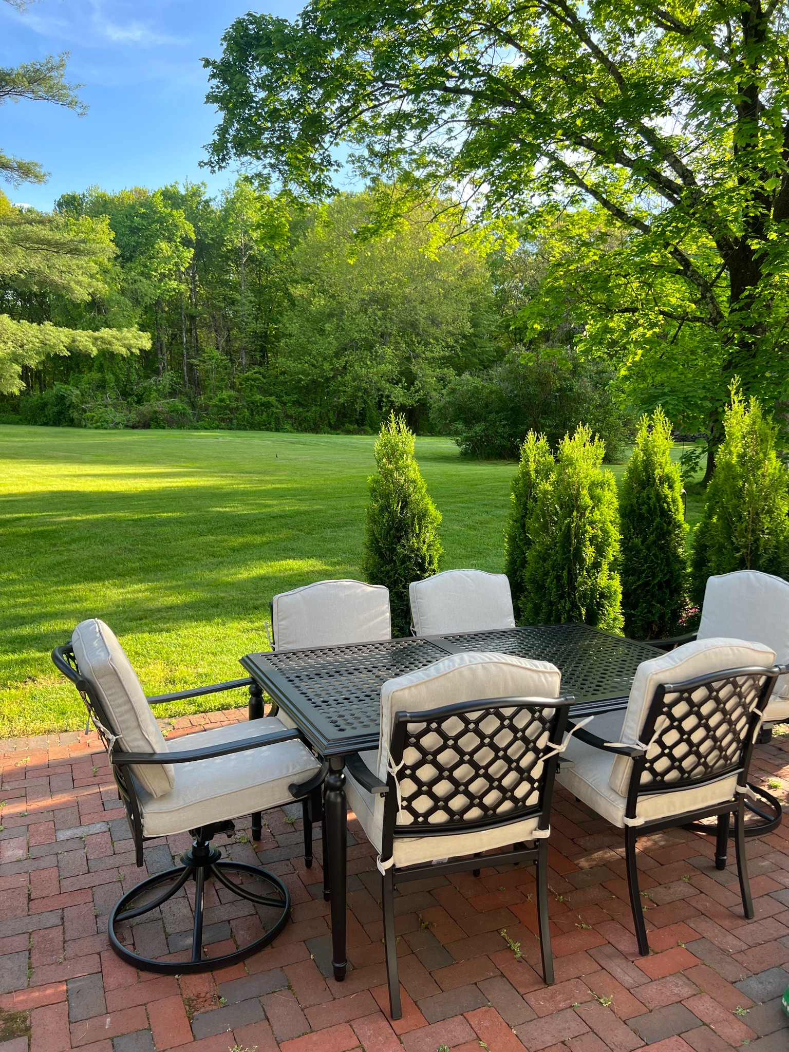Ready for summer with my outdoor dining set from The Home Depot ☀️ 
#homedepot #diningset #outdoor #outdoordining #patio #summer 

#LTKHome #LTKSummerSales #LTKSeasonal