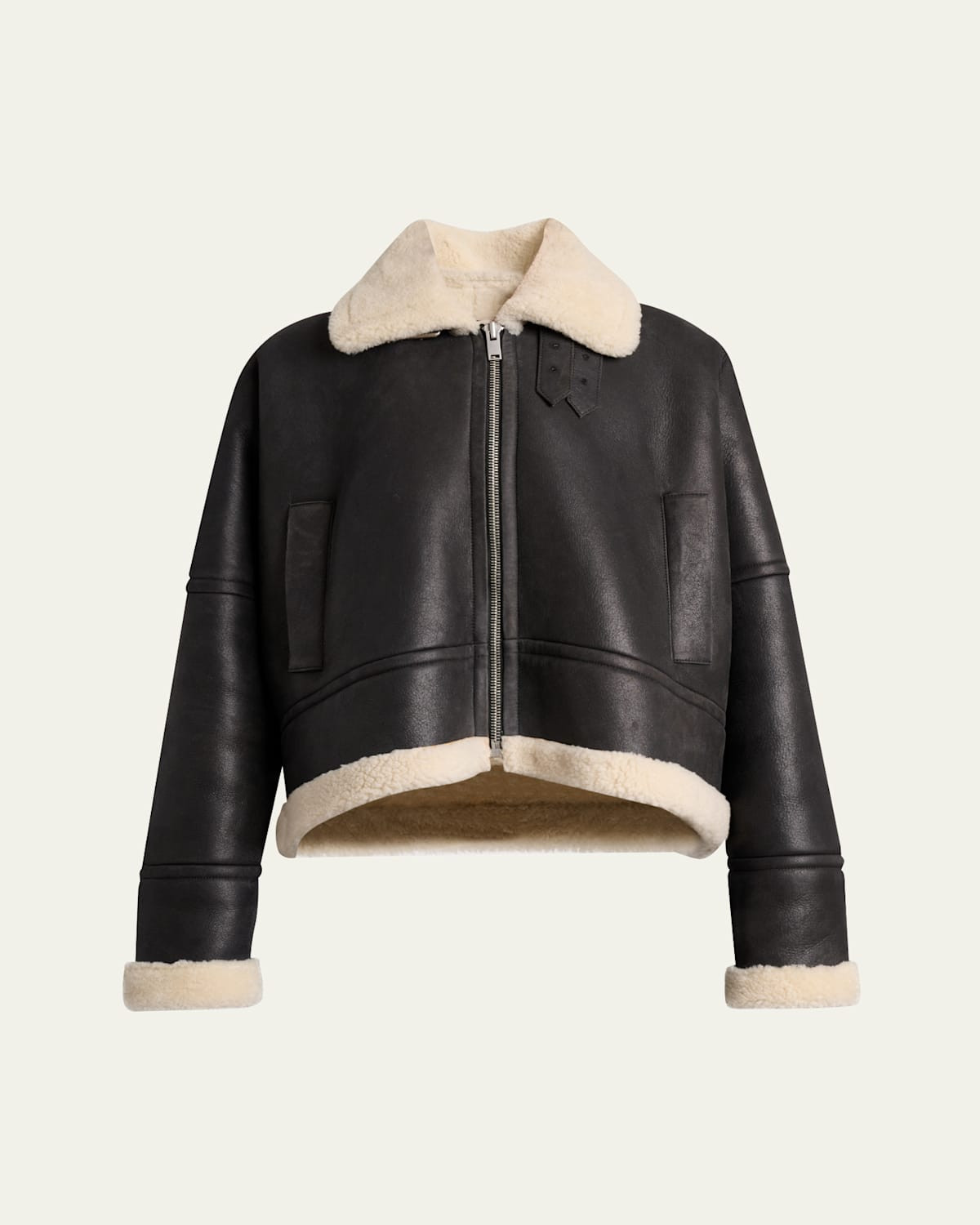 Alya Lamb Shearling Oversized Aviator Jacket | Bergdorf Goodman