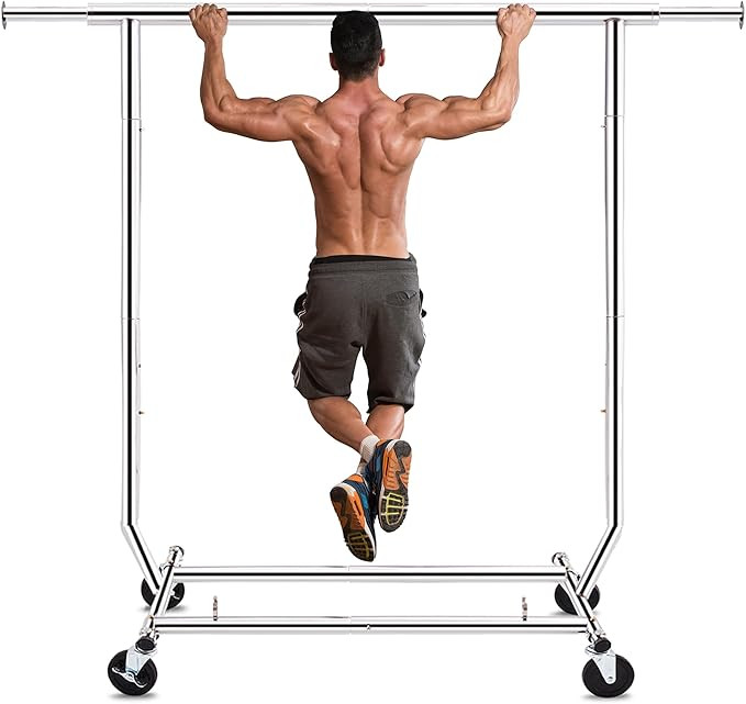 HOKEEPER Clothes Rack, Rolling Clothing Racks for Hanging Clothes, Portable Clothes Rack with Loc... | Amazon (US)