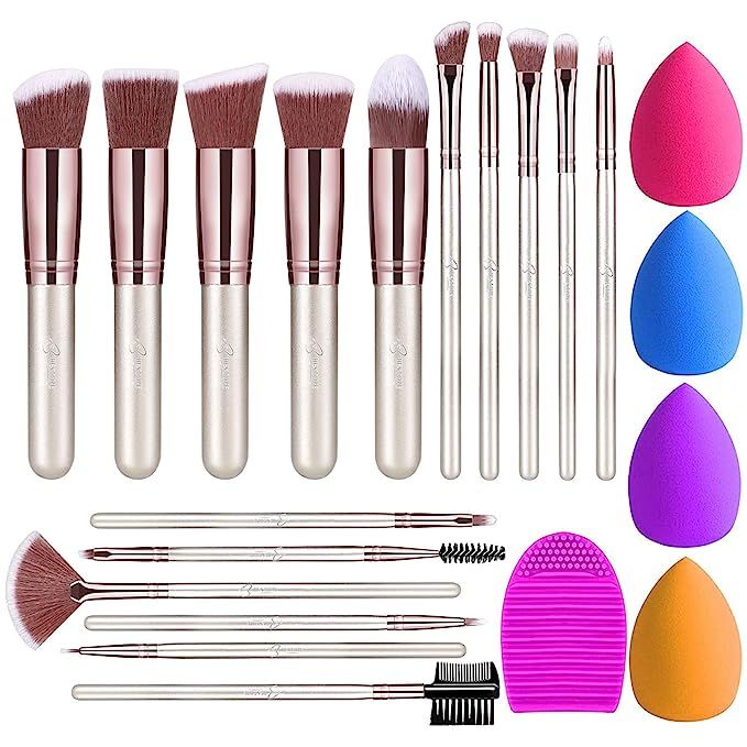 BESTOPE Makeup Brushes 16PCs Makeup Brushes Set with 4PCs Makeup Sponge and 1 Brush Cleaner Premi... | Amazon (US)