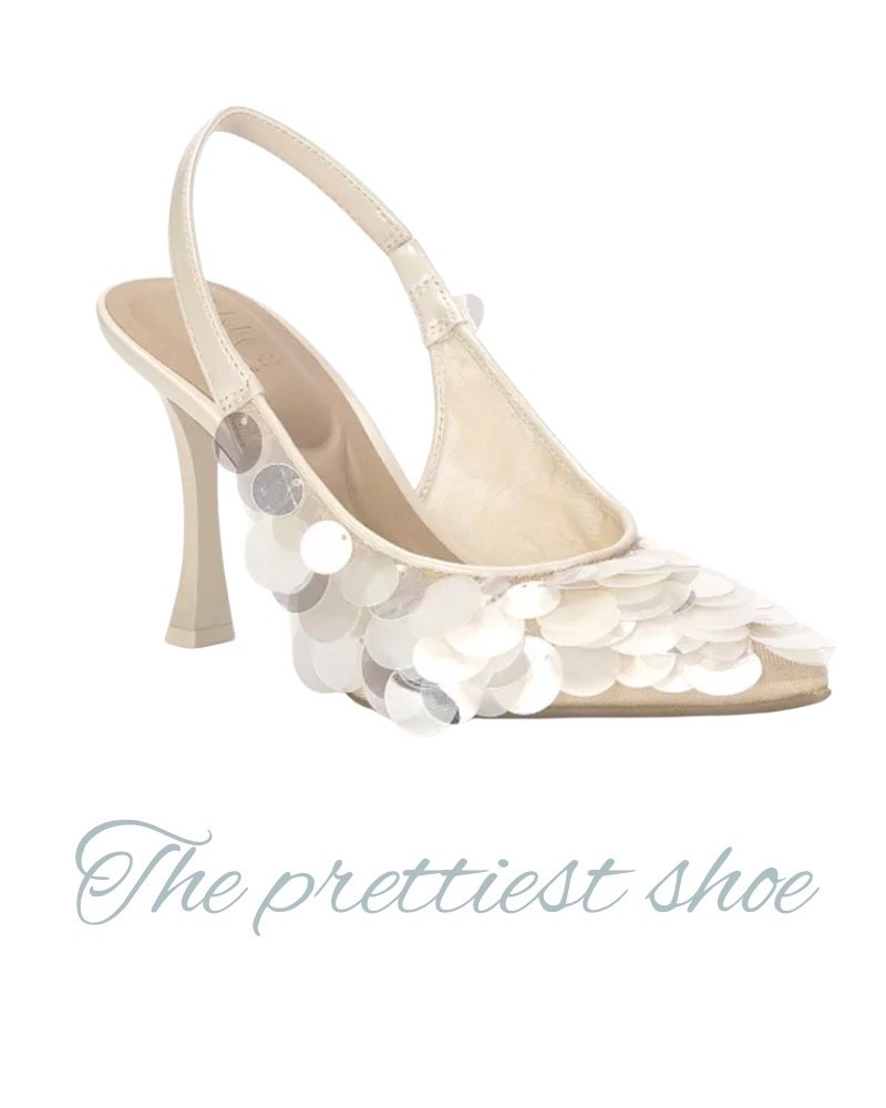 I love these shoes. They would go with so many different outfits. Sling bags, heels, dressy, party, summer, spring, white.

#LTKWedding #LTKSaleAlert #LTKOver40