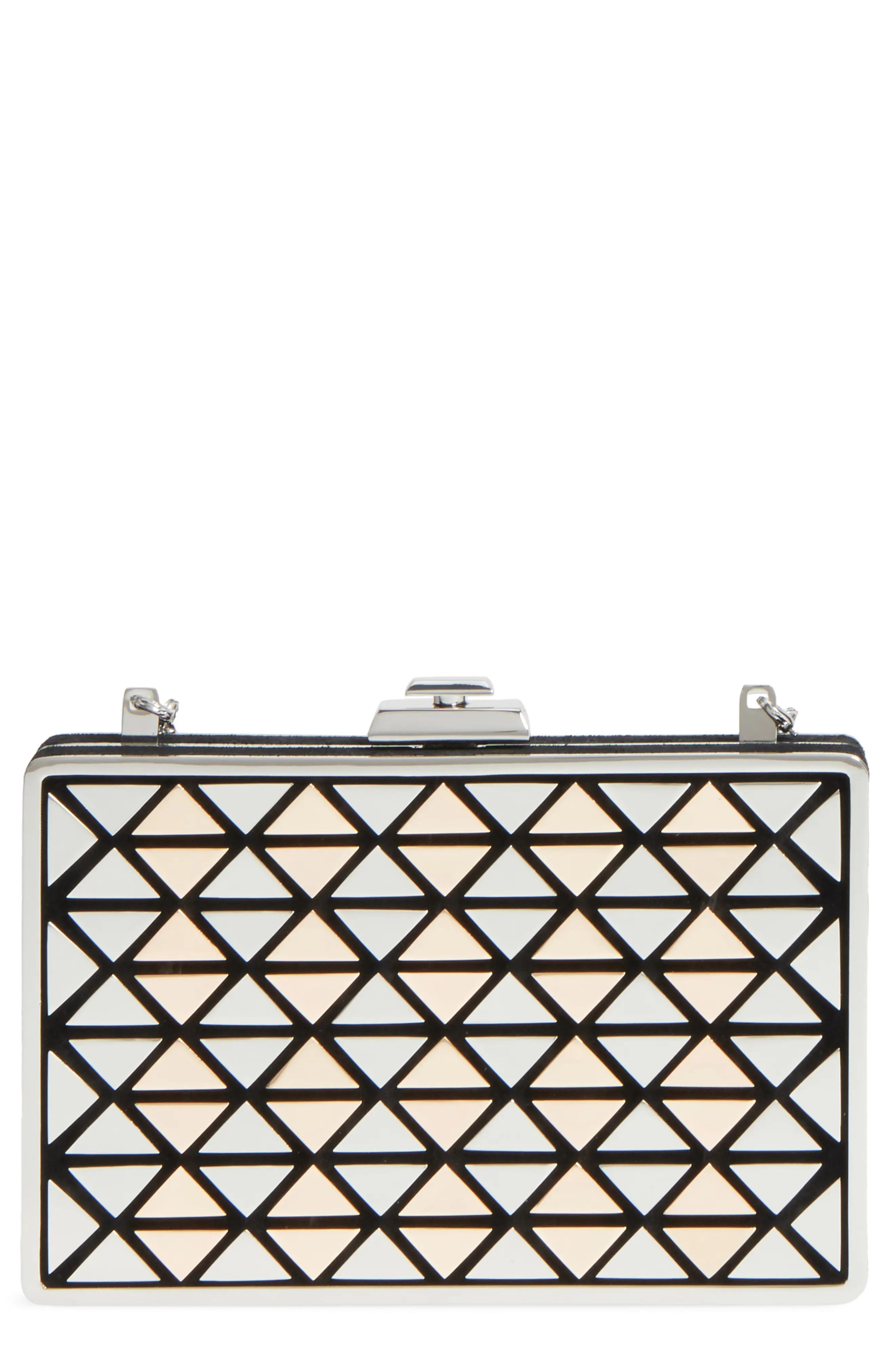 Fit Metal & Suede Minaudière | Nordstrom