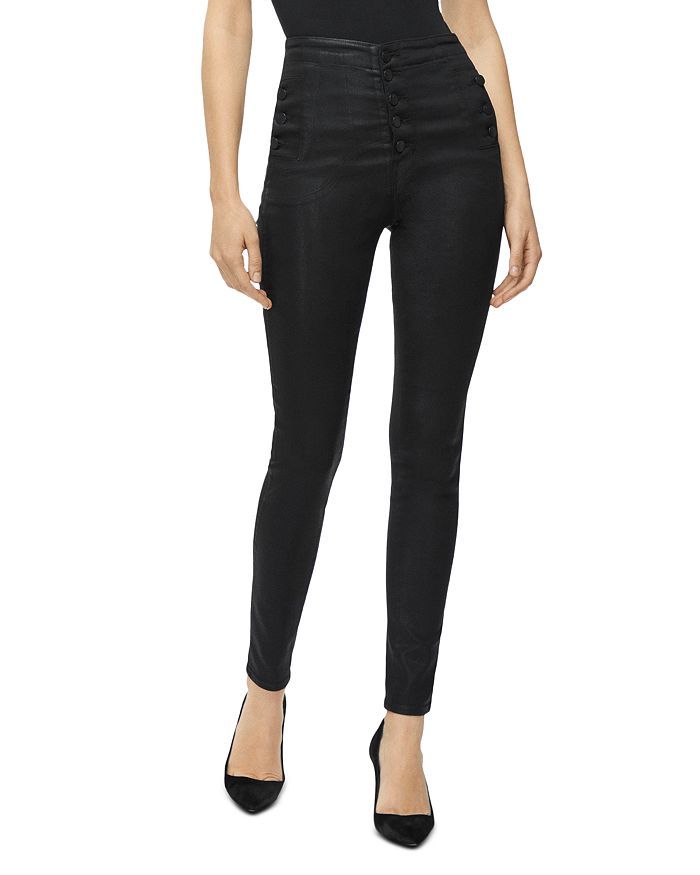 Natasha Button-Fly Coated Skinny Jeans in Fearful | Bloomingdale's (US)