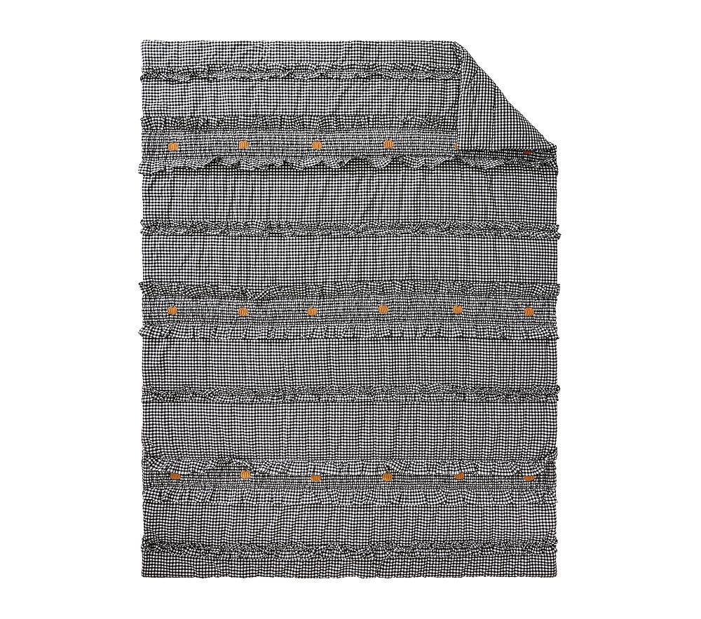 Riley Sheehey Halloween Gingham Smocked Quilt & Shams | Pottery Barn Kids