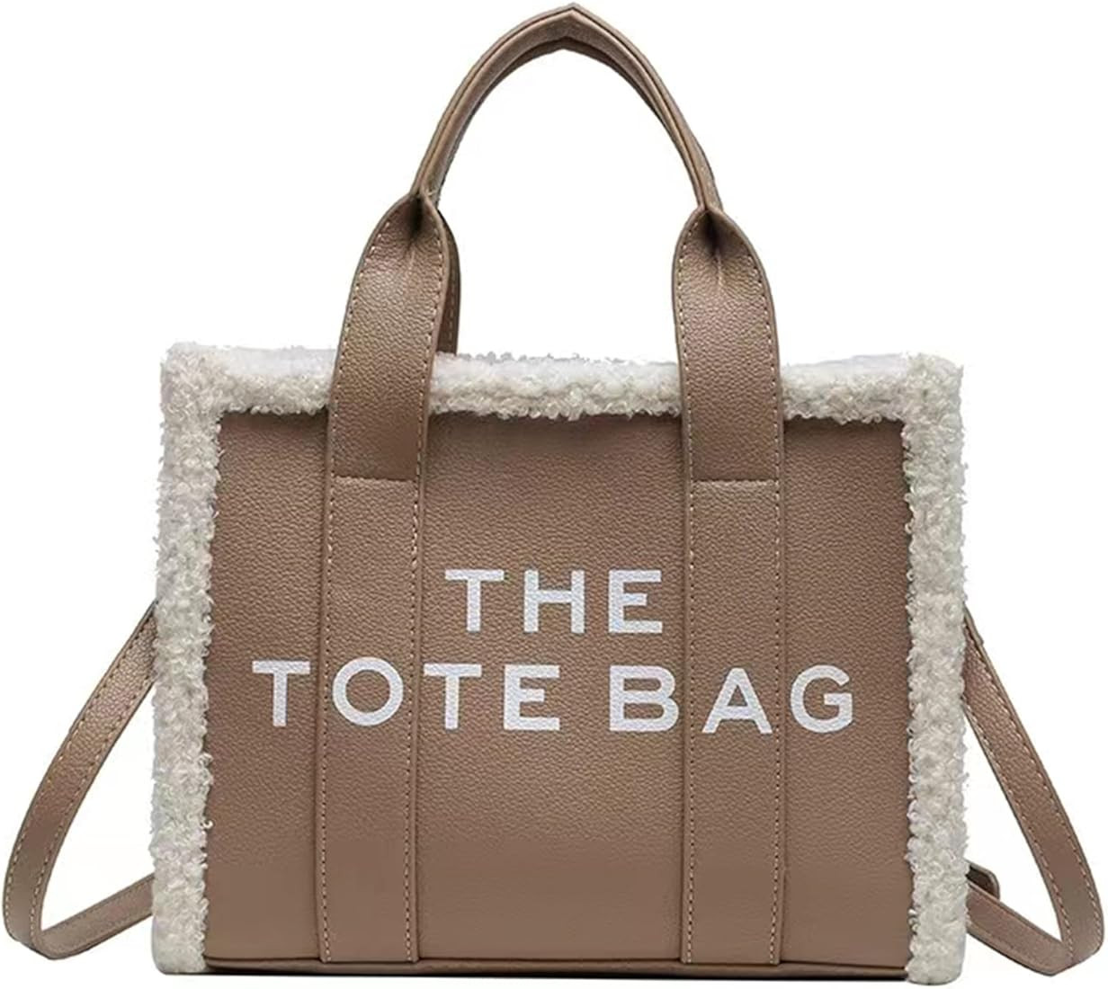 NEGBIU Tote Bag for Women, PU Leather Tote Bag with Lamb Wool, Crossbody Handbag for Travel/Work（11  | Amazon (US)