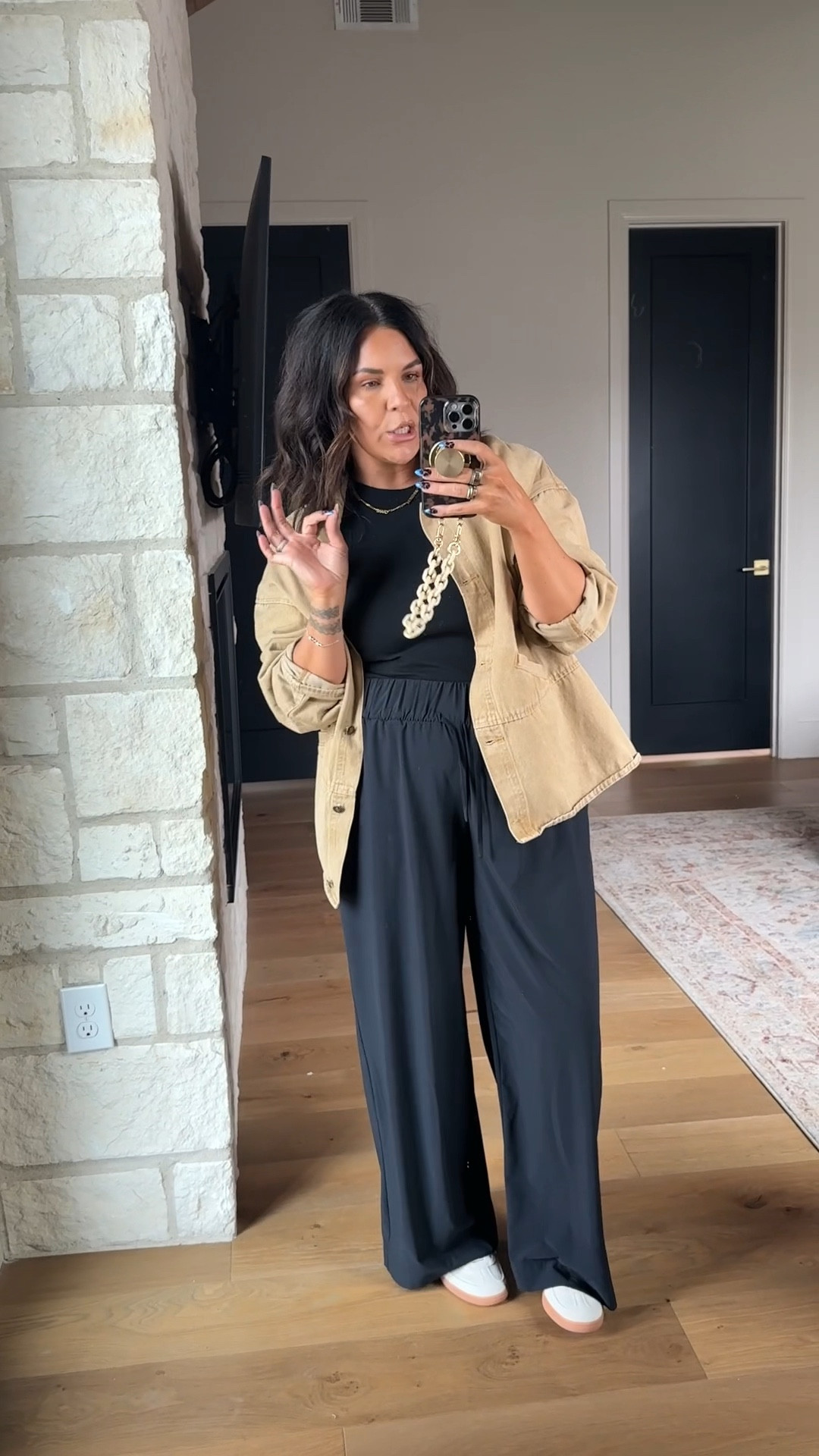 The target pants I can’t stop wearing!  Wide leg, athletic material, stretchy waistband and long!
Pants: XL
Tank: large
Jacket: XL



#LTKMidsize #LTKFindsUnder50 #LTKStyleTip

#LTKStyleTip #LTKMidsize #LTKFindsUnder50