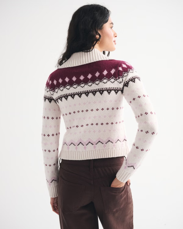 Fairisle Collared Cardigan | Abercrombie & Fitch (US)