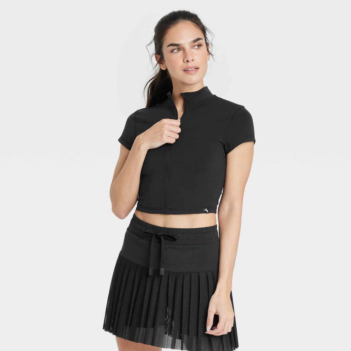 Women's Zip Front Short Sleeve Top - JoyLab™ | Target