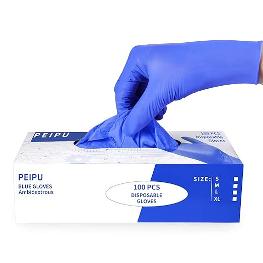 PEIPU Nitrile and Vinyl Blend Material Disposable Gloves (Medium, 100-Count), Powder Free, Cleani... | Amazon (US)
