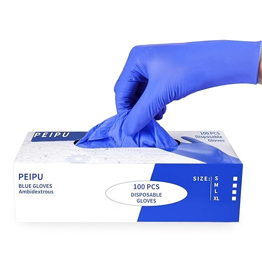PEIPU Nitrile and Vinyl Blend Material Disposable Gloves (Medium, 100-Count), Powder Free, Cleani... | Amazon (US)