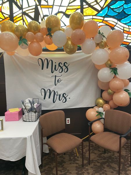 Bridal shower backdrop balloon arch 

#LTKunder100 #LTKwedding #LTKSeasonal