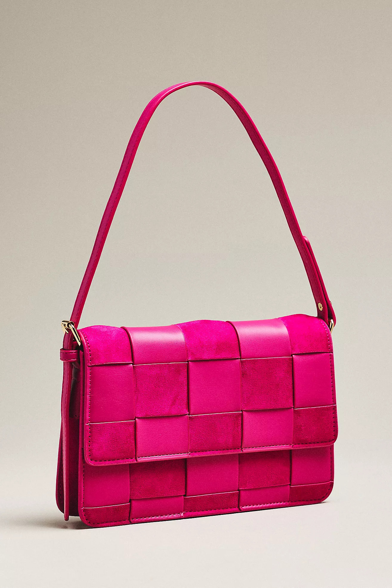 @merricksart x Anthropologie Faux-Suede Woven Shoulder Bag | Anthropologie (US)