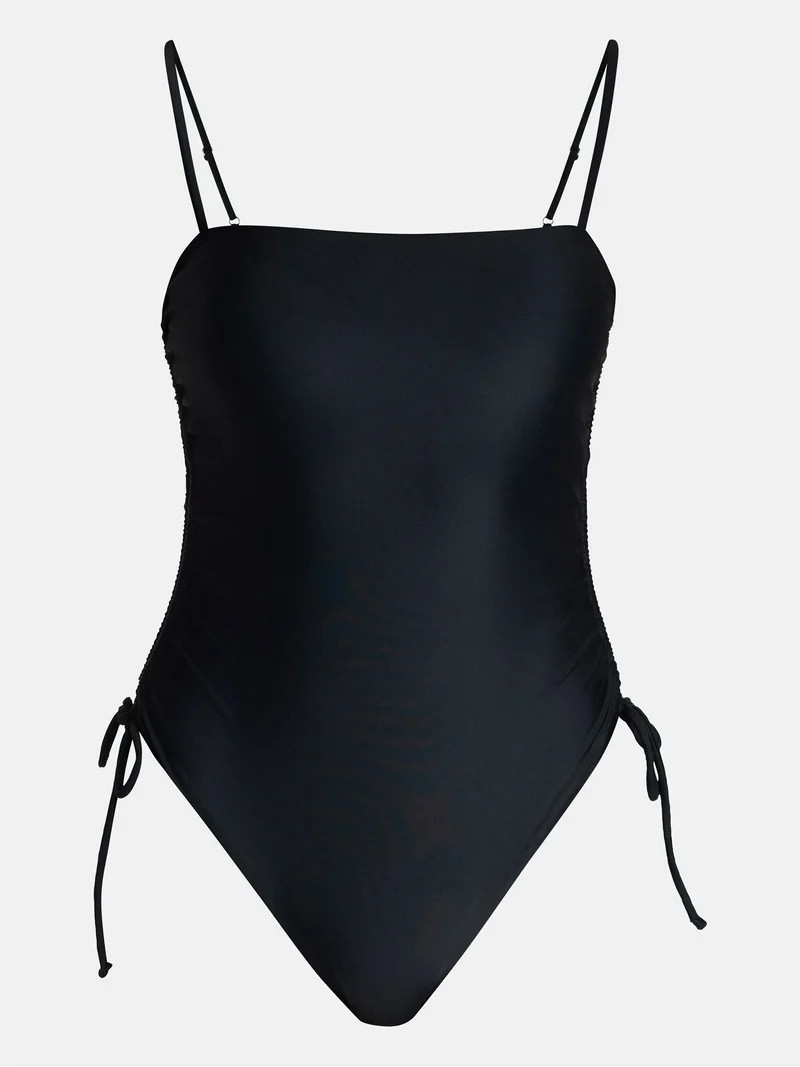 No Boundaries Essentials One-Piece Swimsuit, Women\u2019s XXS-XXL | Walmart (US)