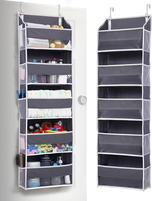 ULG 1 Pack Over Door Organizer with 5 Large and 10 Mesh Side Pockets, 44 lbs Weight Capacity Hang... | Amazon (US)