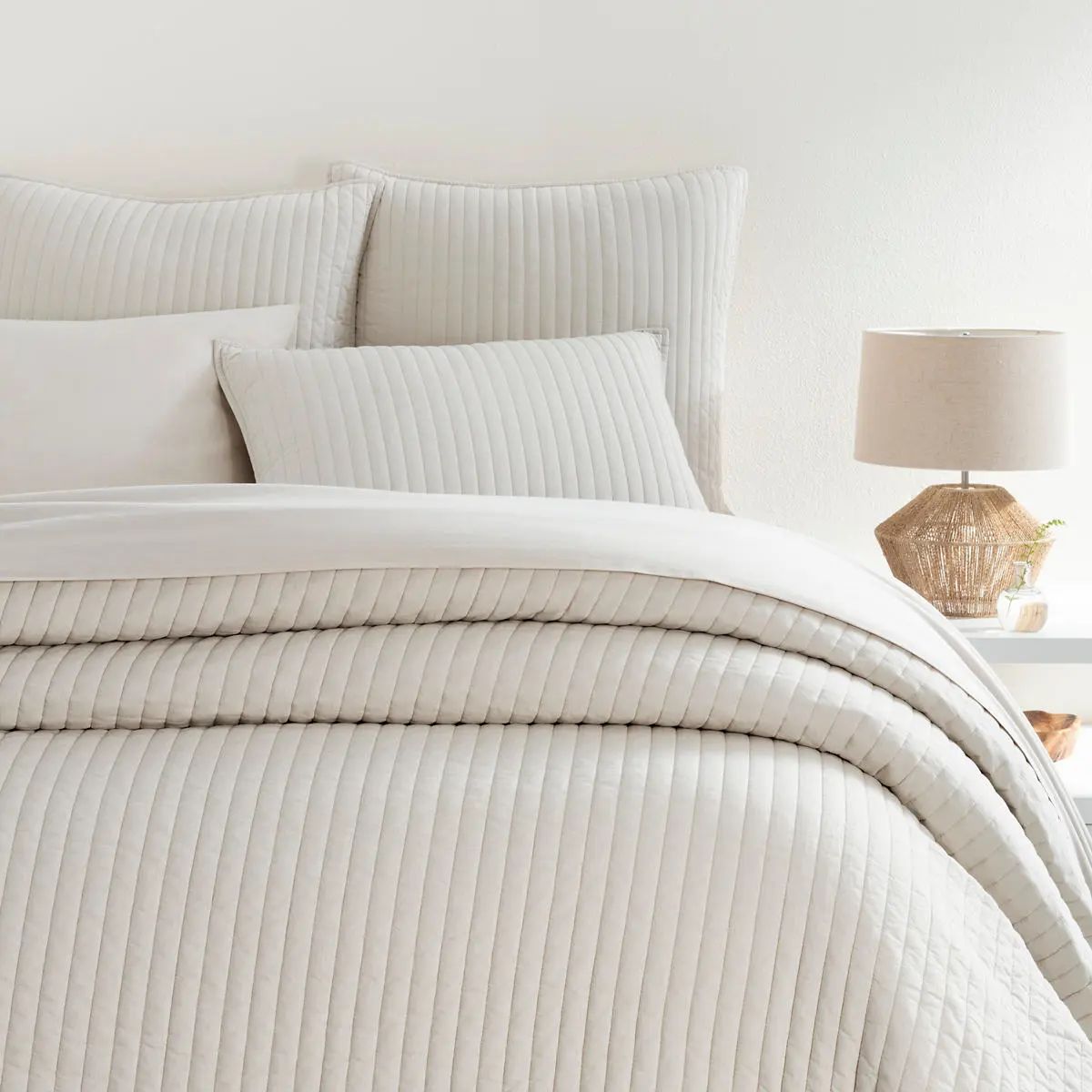 New! Comfy Cotton Natural Quilt | Annie Selke