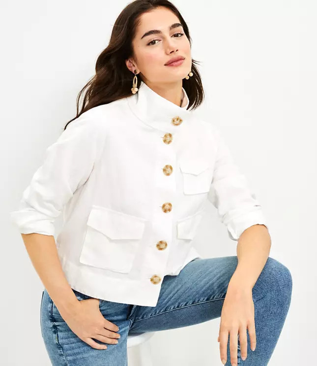 Twill Utility Jacket | LOFT