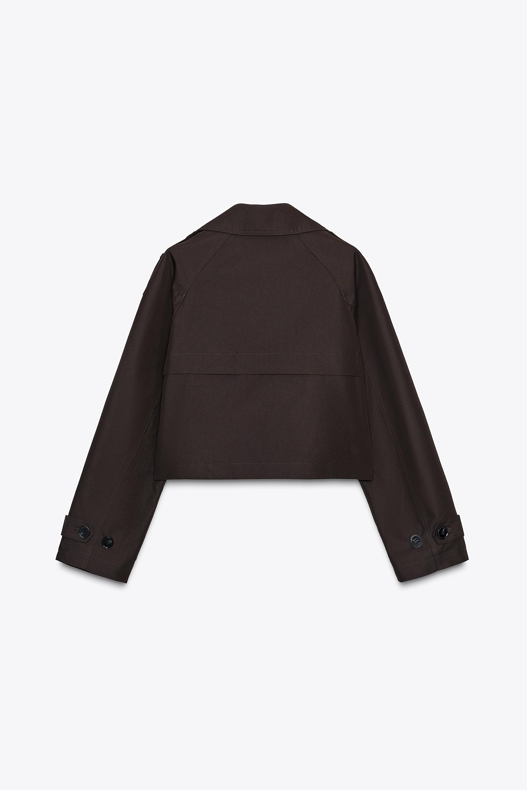 DOUBLE-BREASTED SHORT TRENCH COAT | Zara UK