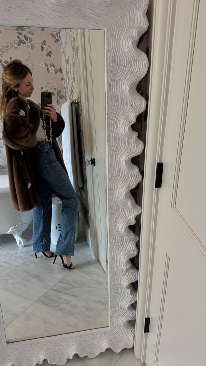A few favorite pieces, 25% off for the Saks Friends and Family sale. The the pearl fur jacket is included! Comment shop for a dm with details on where to snag, before it sells out. 

Wearing a Size Small in the jacket, 24 in the jeans and XS in the top. Shoes I sized down half a size. They look like a designer pair 👀 All of these exact items are included.

#Saks #SaksPartner @Saks 

#LTKHoliday #LTKootd #LTKSaleAlert