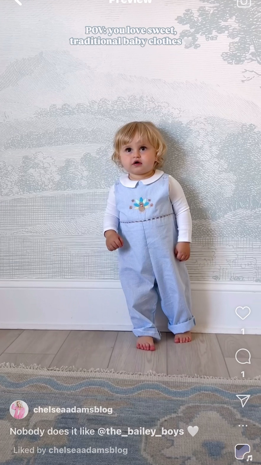 Love the bailey boys for seasonal pieces 🤍 grab your baby’s thanksgiving outfit while they last!
Grandmillenial baby
Grandmillenial style
Smocked baby clothes
Blue and white nursery
Boy nursery
17 month old outfit


#LTKFindsUnder100 #LTKBaby #LTKFindsUnder50