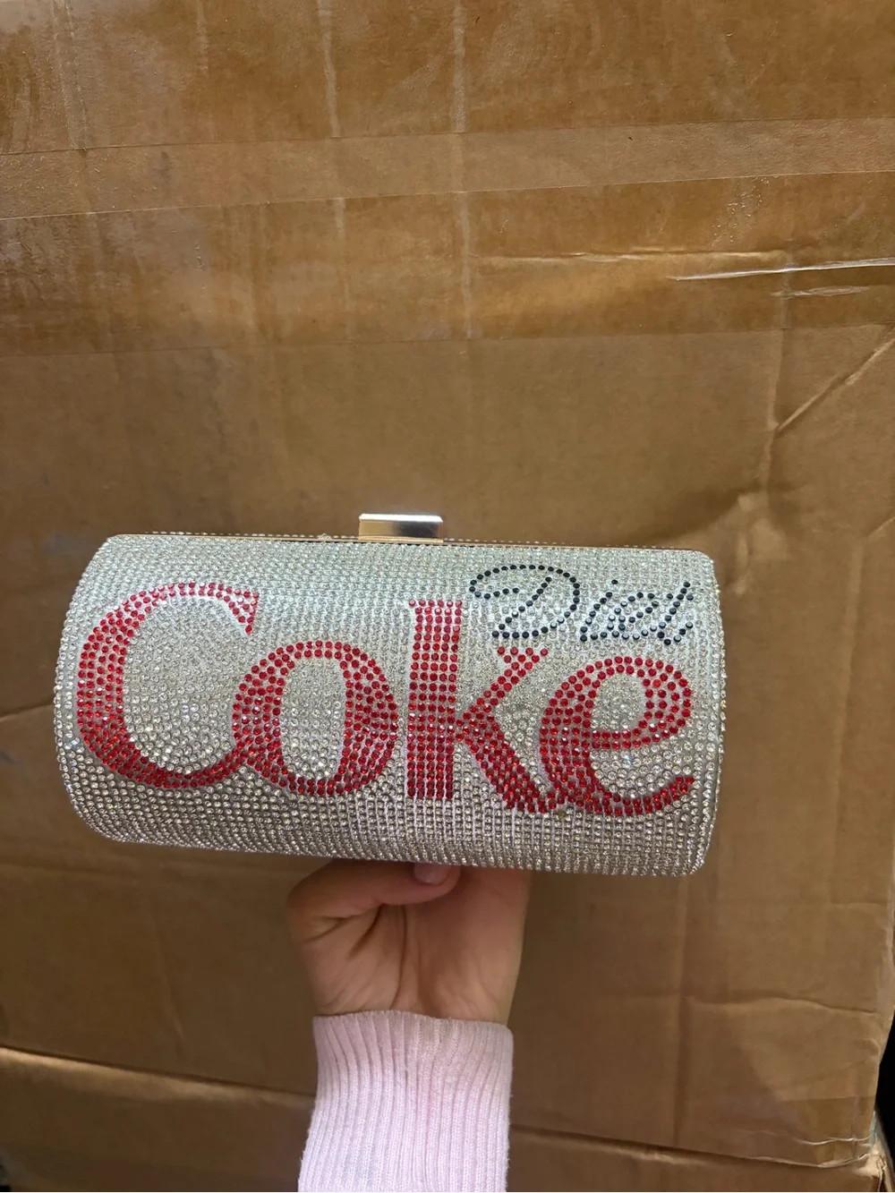 Sparkling Silver 'Coke' Rhinestone Clutch | Poshmark