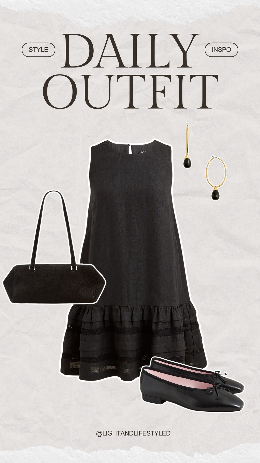 🖤 A classic black dress styled with simple flats, a chic bag, and gold accessories. An easy look you can dress up or keep casual depending on the day. 

@jcrew spring outfit, spring fashion, spring break, vacation outfit

#LTKSaleAlert #LTKSeasonal #LTKootd