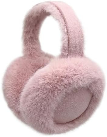 Ear Muffs for Winter Women Foldable Fuzzy Cold Outdoor Earmuffs Soft Faux Furry Ear Warmers Cover... | Amazon (US)
