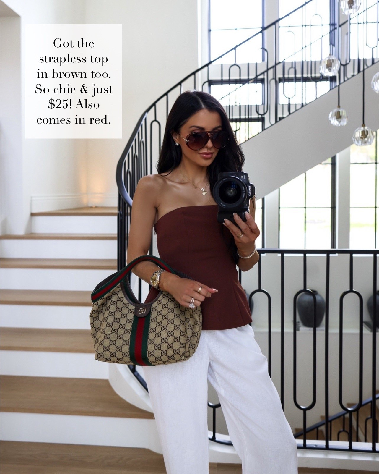 Target summer finds that look designer 
Target white pants 
Target brown strapless top that looks expensive 
Target swimwear 
Wearing an XS or 0 in everything

#LTKmomlife #LTKTravel #LTKootd