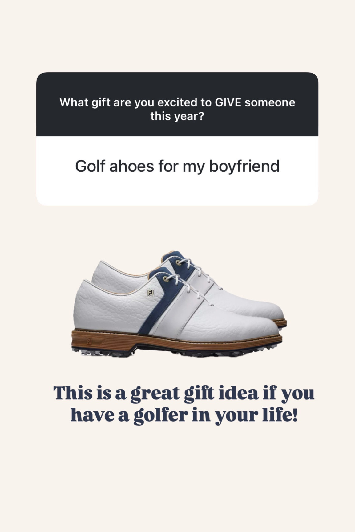 These are some golf shoes that Chris really liked! I linked some other golf gift ideas that Chris suggested! 

Loverly Grey, golf shoes, gifts for him, golfer gifts

#LTKGiftGuide