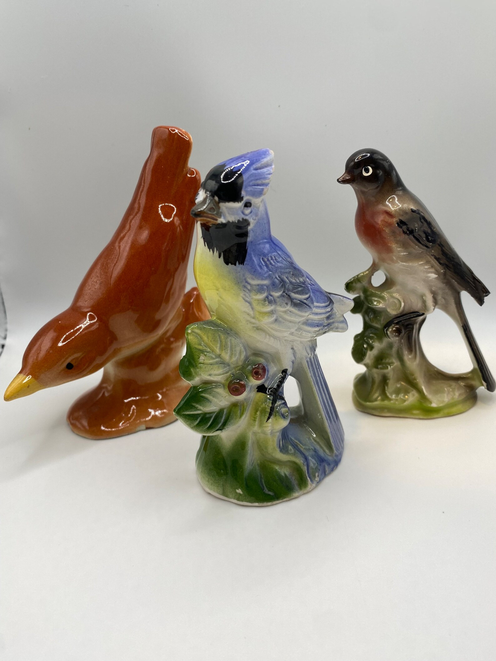 Vintage Ceramic Bird Figurine Set of 3 Japan Free Shipping - Etsy | Etsy (US)