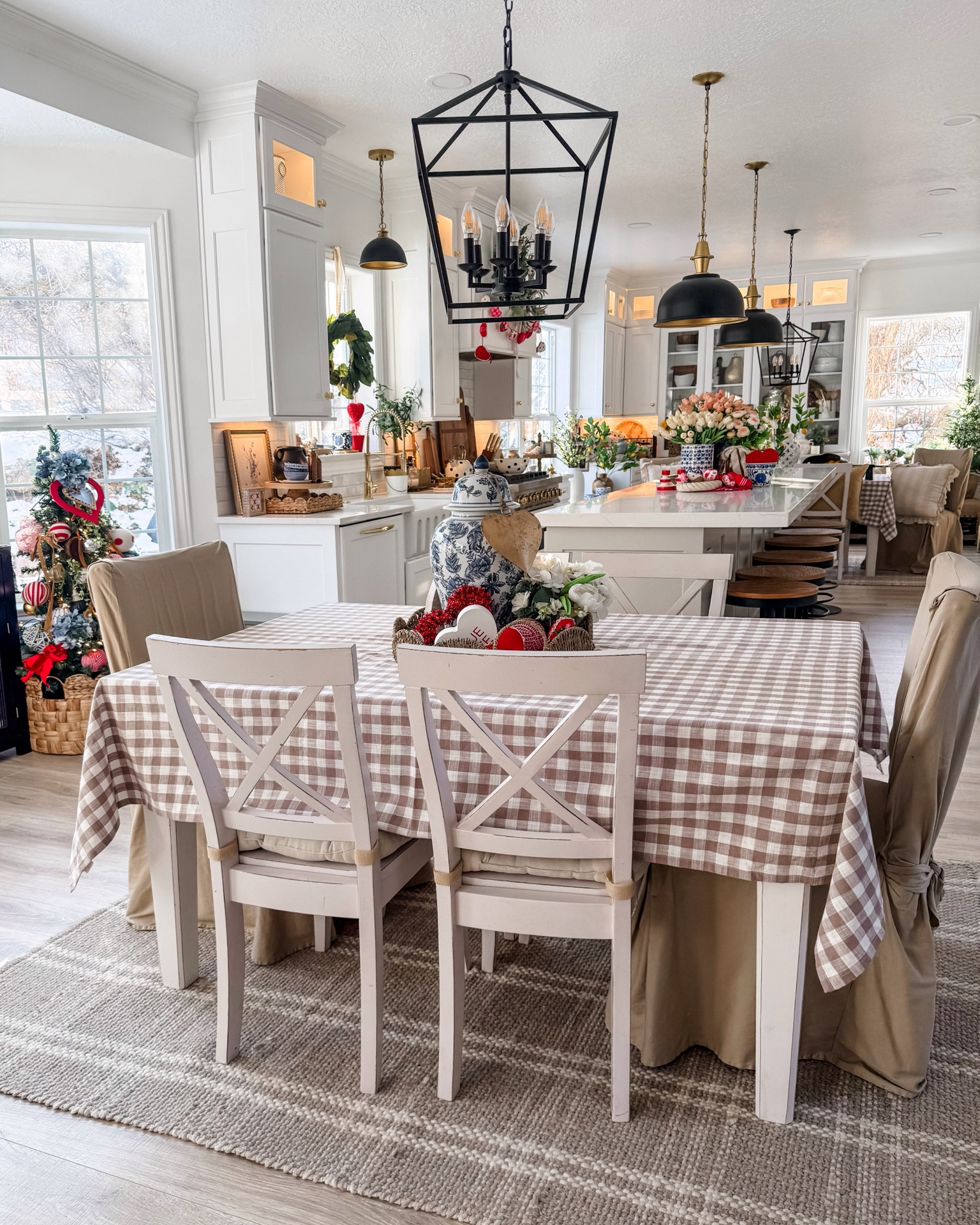 A Valentine’s Day kitchen with a few hints of heart decor. Cozy home. #walmart #target #amazon #valentine #valentinedecor #valentinedecoration #decor 

#LTKGiftGuide #LTKHome #LTKSeasonal