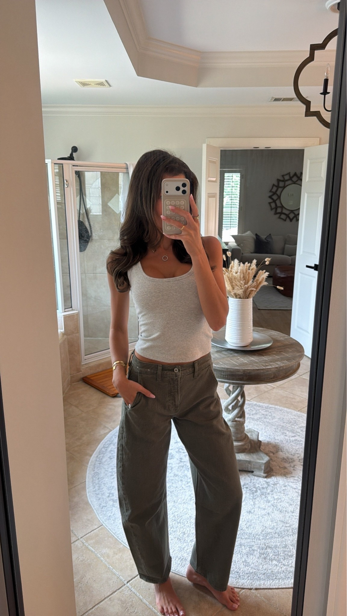 Abercrombie sale favs! Size 26 long in barrel jeans and size small in bra free tank

#LTKSaleAlert #LTKootd #LTKgrwm