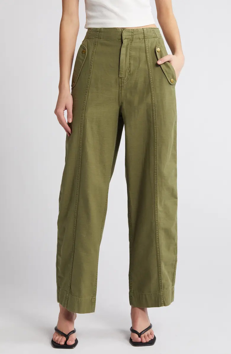 FRAME High Waist Barrel Leg Utility Pants | Nordstromrack | Nordstrom Rack
