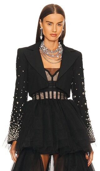Rhea Blazer in Black | Revolve Clothing (Global)