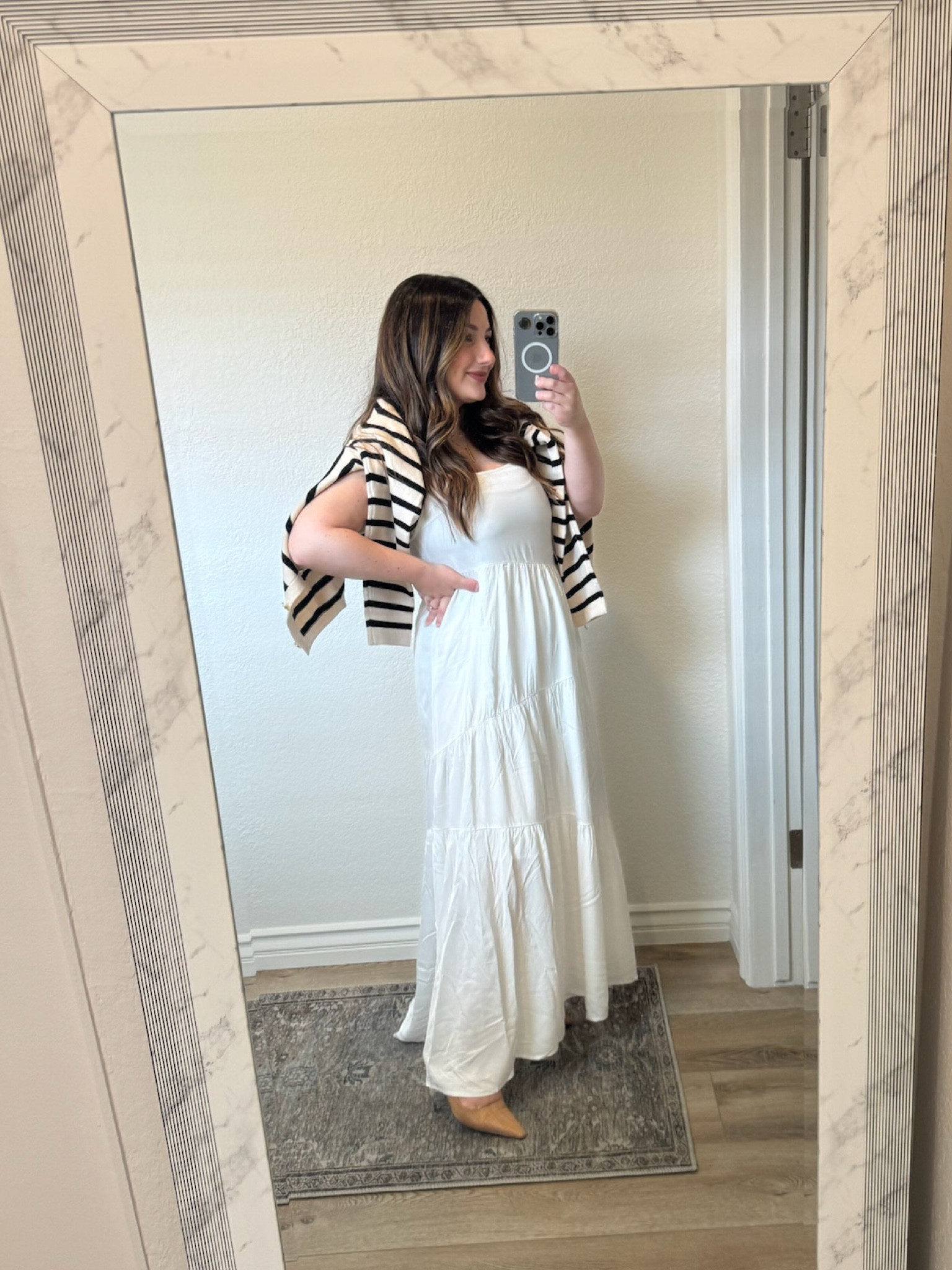 On sale for Amazon prime day!! Petite friendly Summer dress! 

Love the asymmetrical tiers and the length! It’s also not see through! 
 
wearing a size small in the dress and medium in the Cardigan
Shoes run TTS 

Amazon fashion, maxi dress, Amazon fashion deals, prime day deals, tiered dress, white dress, petite dress, long dress

#LTKFindsUnder50 #LTKSeasonal #LTKSaleAlert