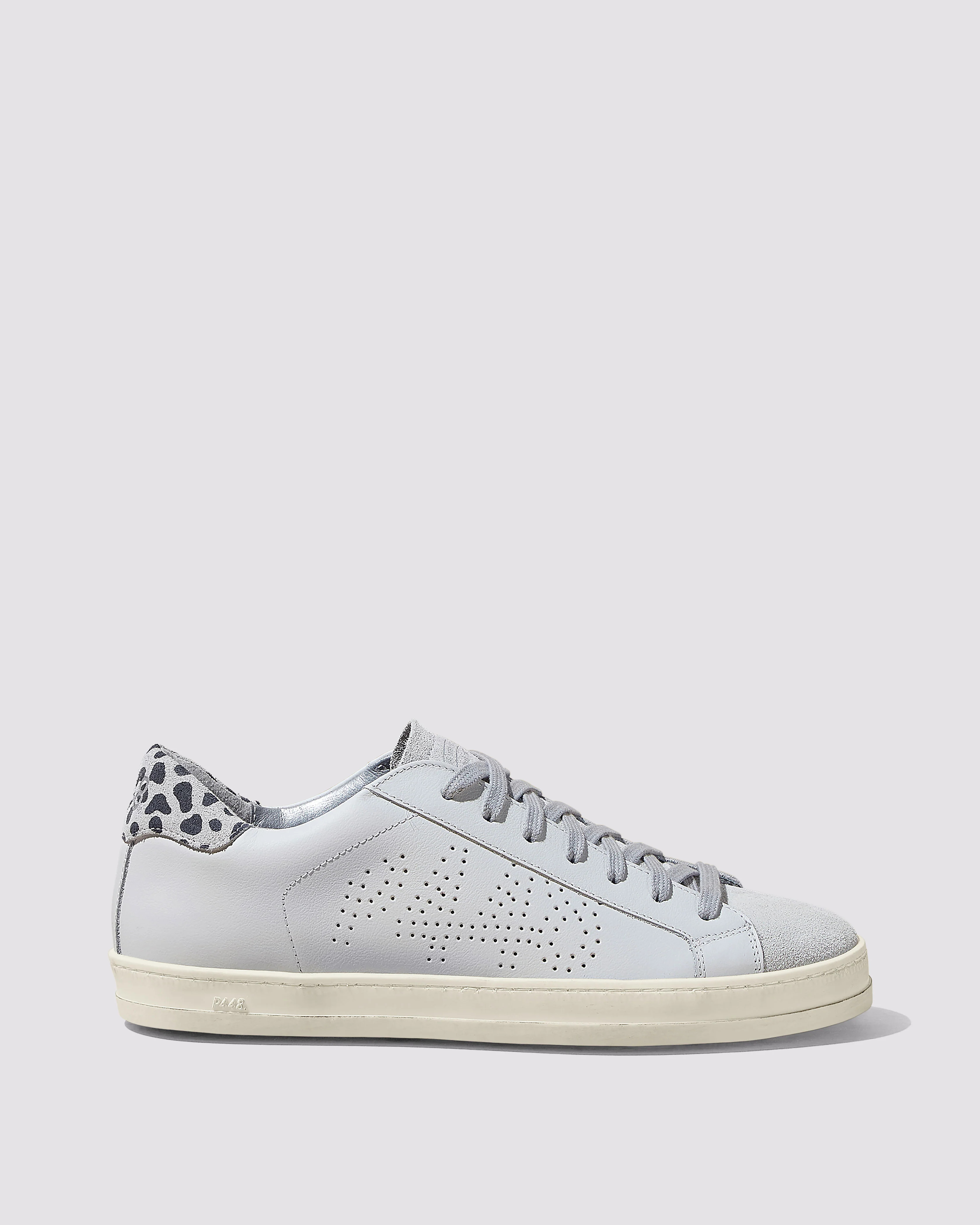John White/Cheetah Sneaker | P448