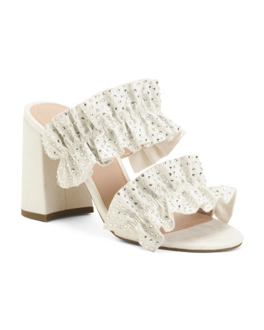 Royals Ruffle Heeled Sandals | TJ Maxx