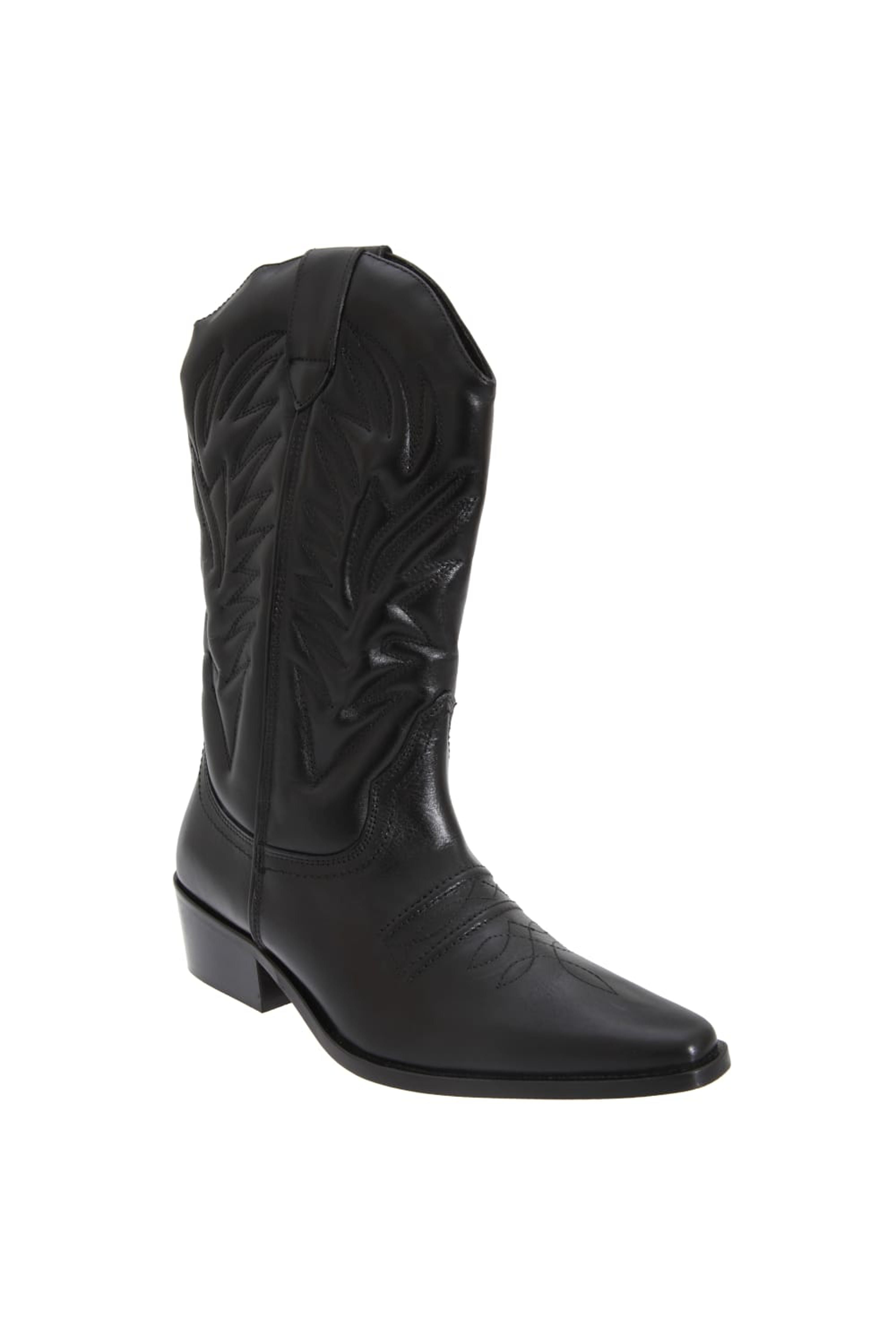 Woodland Mens High Clive Western Cowboy Boots (Black) - 7 - Also in: 13, 8, 12, 11, 9, 10 | Verishop