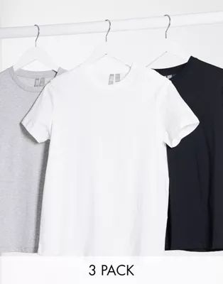 ASOS DESIGN ultimate organic cotton t-shirt with crew neck 3 pack SAVE | ASOS (Global)