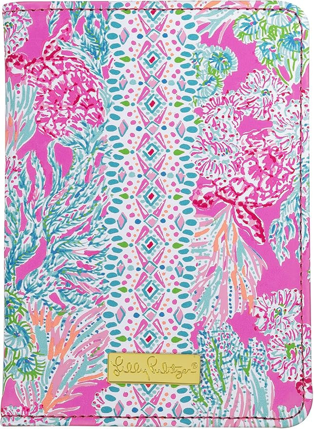 Lilly Pulitzer Vegan Leather Passport Holder, Cute Passport Cover, Travel Wallet with Credit Card... | Amazon (US)