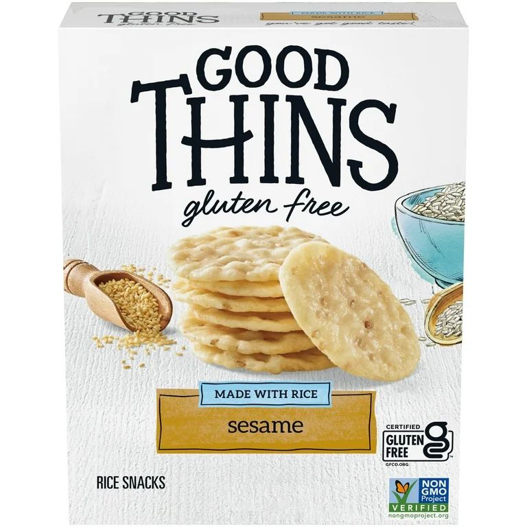 Good Thins Sesame Rice Snacks Gluten Free Crackers, 3.5 oz | Walmart (US)
